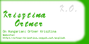 krisztina ortner business card